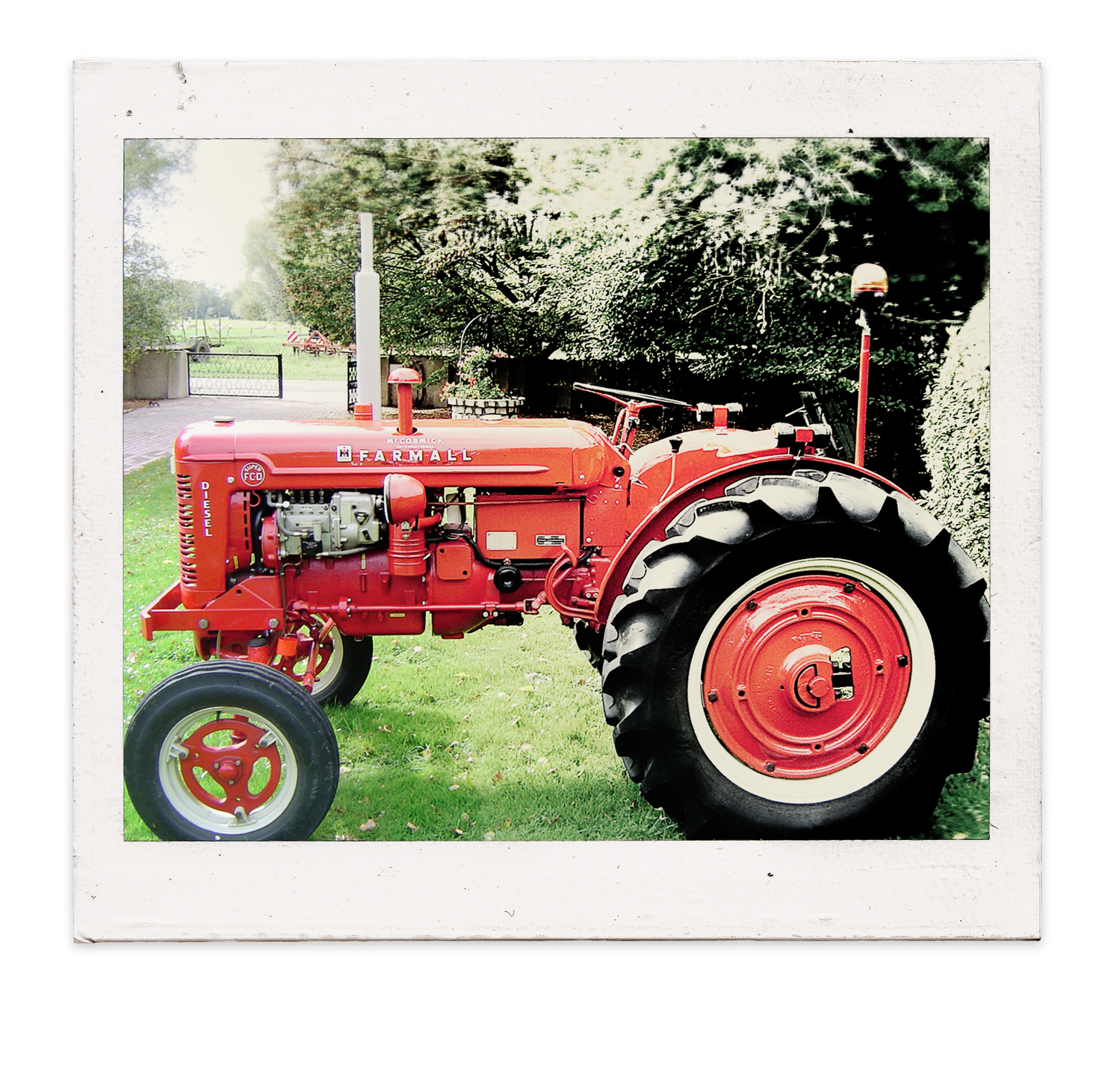 France Farmall tractor sideview treated