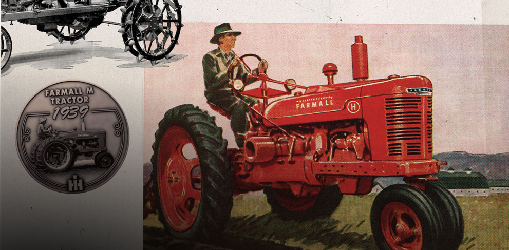Collage of historic Farmall ad images